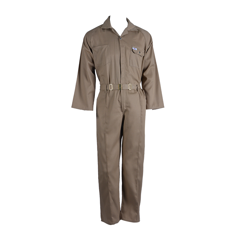C01 Odolné hnědé vícekapsové pracovní oblečení